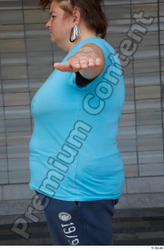 Upper Body Woman Casual Chubby Street photo references